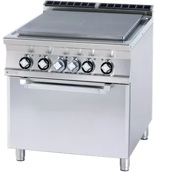 Sporák Sporák tálový elektrický se statickou elektrickou troubou GN 2/1 - 4x plotýnka 400 V | RM - TPF-98ET