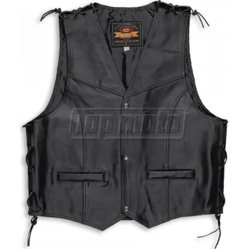 Kožená chopper pánská vestička PATCH- 4XL