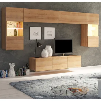 Obývací stěna Obývací stěna CALABRINI d | 300 cm | 5 dílů F1 | dub zlatý