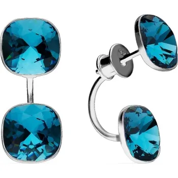 Náušnice Náušnice Swarovski Elements tvaru čtverce Netta KF447010IN Indicolite