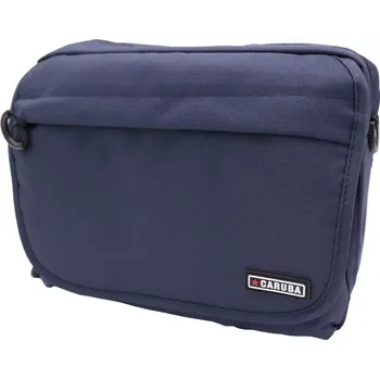 Fotobrašna Caruba Compex 120 modrá (kompaktní menší foto brašna přes rameno se spoustou kapes na foto příslušenství)