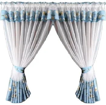 LiS Hotové kusové záclony - Milena modrá 400x150 cm