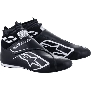 Moto obuv FIA závodní obuv Alpinestars Supermono V2, Černá/bílá
