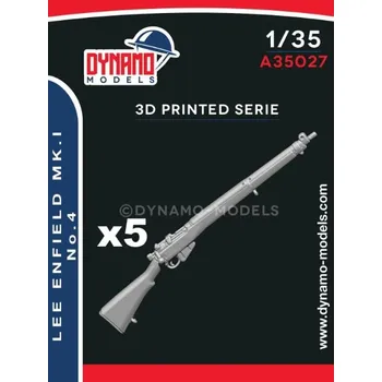 Plastikový model Dynamo models 1/35 British Weapon Lee Enfield Mk.1 No.4 (5 guns)