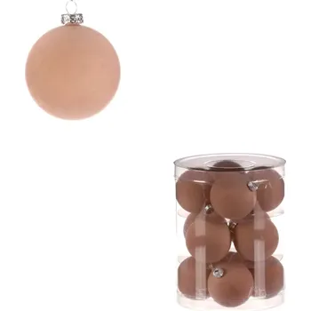 Vánoční dekorace Sametové koule, béžová VAK133 CAP - SLEVA 3% s kodem radost25