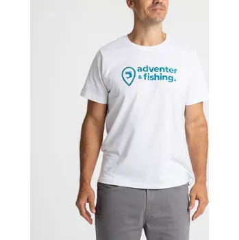 Pánské tričko Adventer Tričko krátký rukáv White & Bluefin Barva: White, Velikost: XL