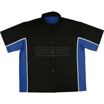 Pánská košile Moto košile s krátkým rukávem černo/modrá, vel. L / POSLEDNÍ KUS!