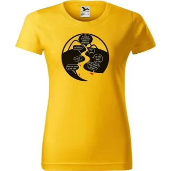 Dámské oblečení DOBRÝ TRIKO Vtipné dámské vodácké tričko NA ŘECE Barva: Žlutá, Velikost: XS
