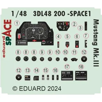 Plastikový model Eduard 1/48 Mustang Mk.III SPACE (EDUARD)