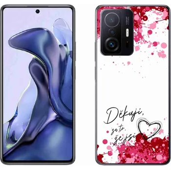 Pouzdro na mobilní telefon Gelový kryt mmCase na Xiaomi 11T - zamilovaný text 2 bílé pozadí