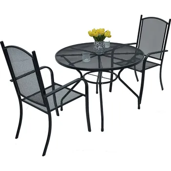 Zahradní sestava DEOKORK Zahradní kovová sestava NANCY ROUND 1+2