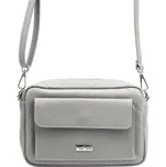 Kožená crossbody kabelka MiaMore 01-041 šedá