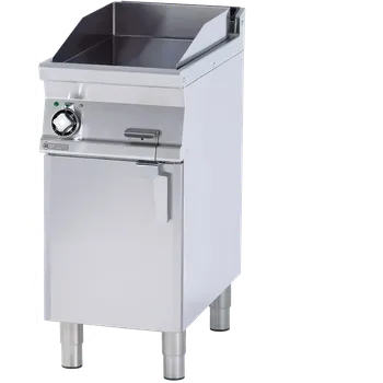 Kuchyňský gril Grilovací deska 39x52 elektrická chromovaná hladká s podestavbou 400 V | RM - FTL-74ETS