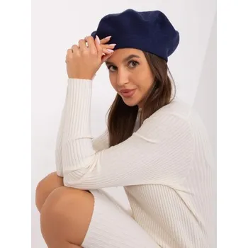 Čepice Dámský baret s kašmírem SHOOLT tmavě modrý