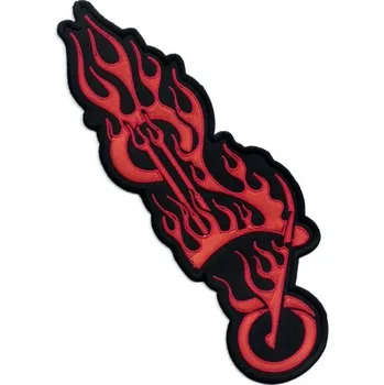 Nášivka - MOTORKA ČERVENO ORANŽOVÁ / zádovka