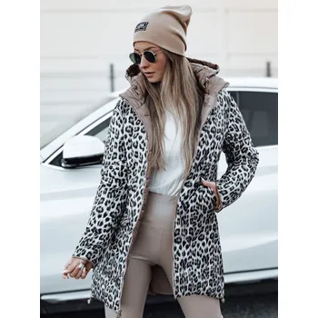 Dámská vesta Dámská bunda zimní PURRBREEZ dlouhá prošívaná oboustranná s kapucí TY4660 Barva: Světle Hnědá, Velikost: M