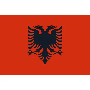 Vlajka Albánie vlaječka - 11 x 16 cm - nasunutí, zavěšení