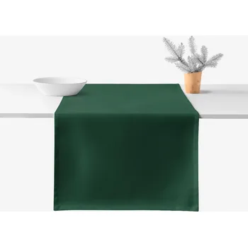 ubrus Vánoční běhoun na stůl 100% bavlněné plátno - tmavě zelený 20x120 cm