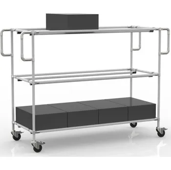 Vychystávací vozík [šedá + stříbrné spojky] Vyberte barvu konstrukce:: šedá + stříbrné spojky