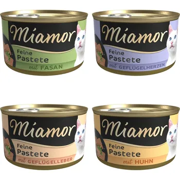 Krmivo pro kočku 12ks-12x85g výhodné balení Miamor Pastete - míchané balení drůbeží (4 druhy)