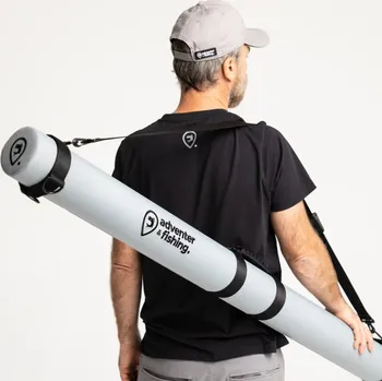 Pouzdro na prut Adventer Cestovní tubus Grey / Black Lettering Barva: Breeze