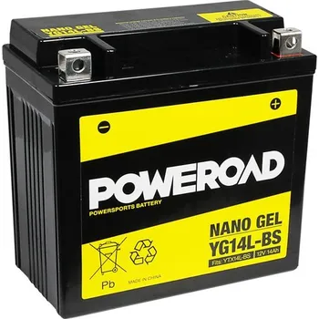 Motobaterie Poweroad baterie Gel YG14L-BS/12V-14AH