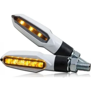 Osvětlení pro motocykl LED blinkry SLIGHT SMOKE / Bílé - Poslední kus