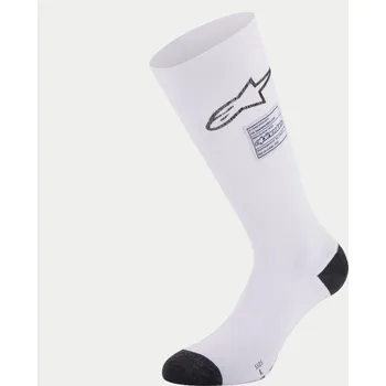 Pánské ponožky Alpinestars ZX V4 ponožky se schválením FIA, Bílá