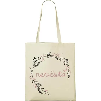 Nákupní taška DOBRÝ TRIKO Bavlněná taška s potiskem Nevěsta kruh Barva: Natural