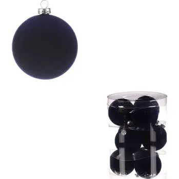 Vánoční dekorace Sametové ozdoby, pr. 6 cm (9 ks) VAK134 BLUE - SLEVA 3% s kodem radost25