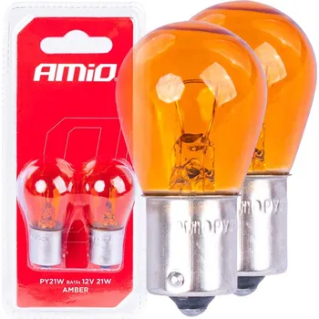 Autožárovka Halogenové žárovky PY21W BA15S 12V AMBER 2ks blister