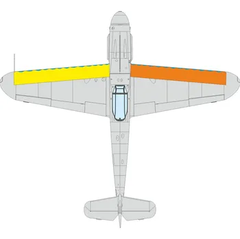 Plastikový model Eduard 1/72 Bf 109G wings leading edge wavy lines (vlnité linie na náběžné hraně křídla)