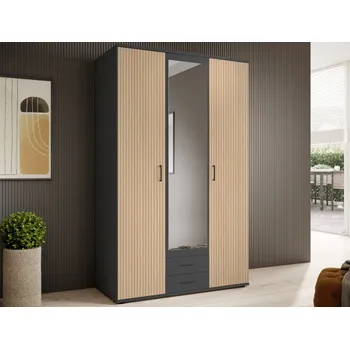 Šatní skříň Šatní skříň Laurie, 120 cm, grafit/dub