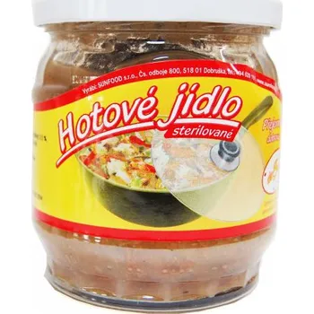 Hotové jídlo Seitan na houbách ve skle 350g Sunfood