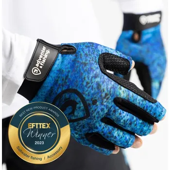 Rukavice Adventer Rukavice pro chytání na moři Bluefin Trevally s krátkými prsty Barva: Bluefin Trevally, Velikost: M-L