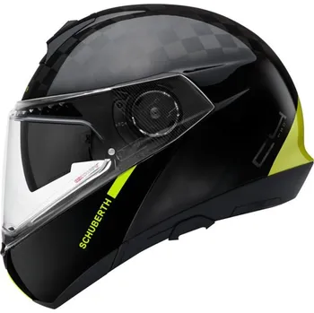 Helma na motorku Vyklápěcí přilba / SCHUBERTH C4 Pro - Carbon Fusion yellow