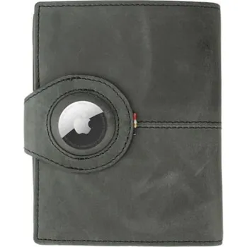 Peněženka Garzini Kožené pouzdro na pas a doklady AirTag Brushed Black