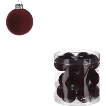 Vánoční dekorace Sametové ozdoby, pr. 4 cm (18 ks) VAK132 BOR - SLEVA 3% s kodem radost25