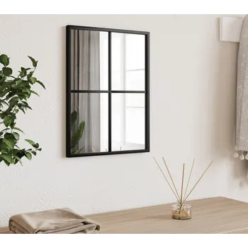 Zrcadlo vidaXL Nástěnné zrcadlo černé 30 x 40 cm obdélník železo [358640]