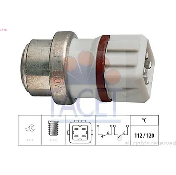 Auto-moto Teplotní spínač, varovná kontrolka chladiva FACET 7.4107