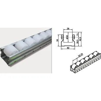 Dílenský stůl Válečková dráha PL-401F [White] Barva a provedení válečků:: Grey