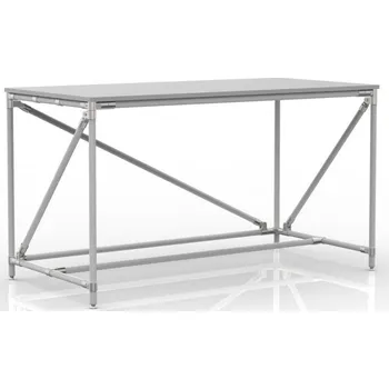 Dílenský stůl Dílenský stůl z trubkového systému 24040536 [šedá + stříbrné spojky] Vyberte barvu konstrukce:: nerez + stříbrné spojky