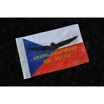 Vlajka Moto česká vlaječka GOLDWING GL 1500 velká