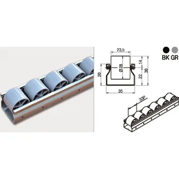 Dílenský stůl Válečková dráha PL-351F [White] Barva a provedení válečků:: ESD Black