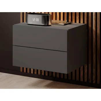 Noční stolek Nástěnný noční stolek Cabo, šedý grafit