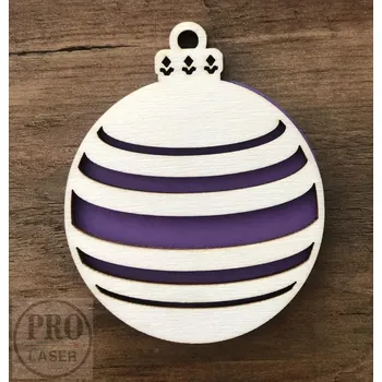 Vánoční ozdoba Dřevěná retro ozdoba kulatá 8