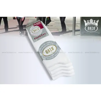 Dámské ponožky Hoza Dámské ponožky s elastanem - bílé - H003-C Barva: Balíček bílý 5párů, Velikost: 35-38