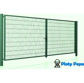 brána Zahradní brána dvoukřídlá 2D - 1800x3500mm, FAB, zelená