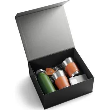 Termoska Luxusní dárková krabička pro outdoorového dobrodruha | Nerezová ocel a kůže - Trendhim