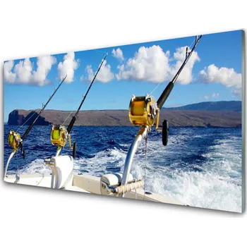 Obraz Obraz na skle Rybaření Moře Krajina 100x50 cm 2 Přívěsky